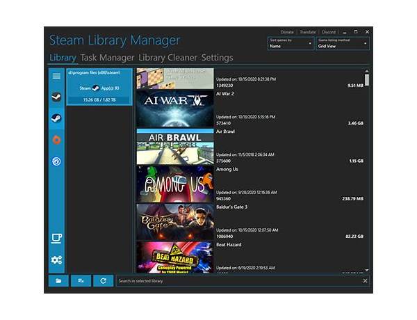Steam Library Manager for Windows - Download it from Habererciyes for free